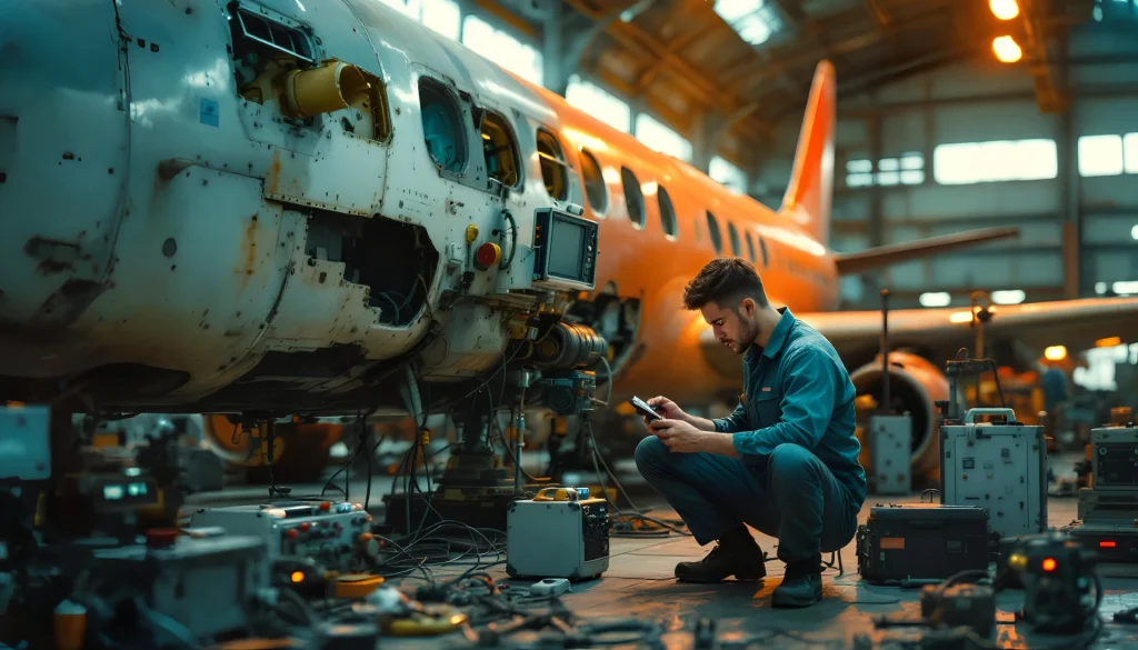 Aircraft Maintenance Engineers inspecting aging aircraft for safety.