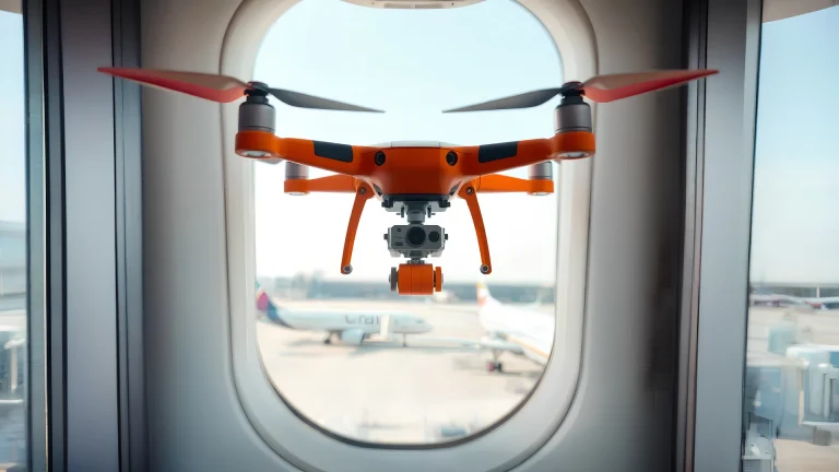 Drone inspection for hard-to-reach areas on an aging aircraft.